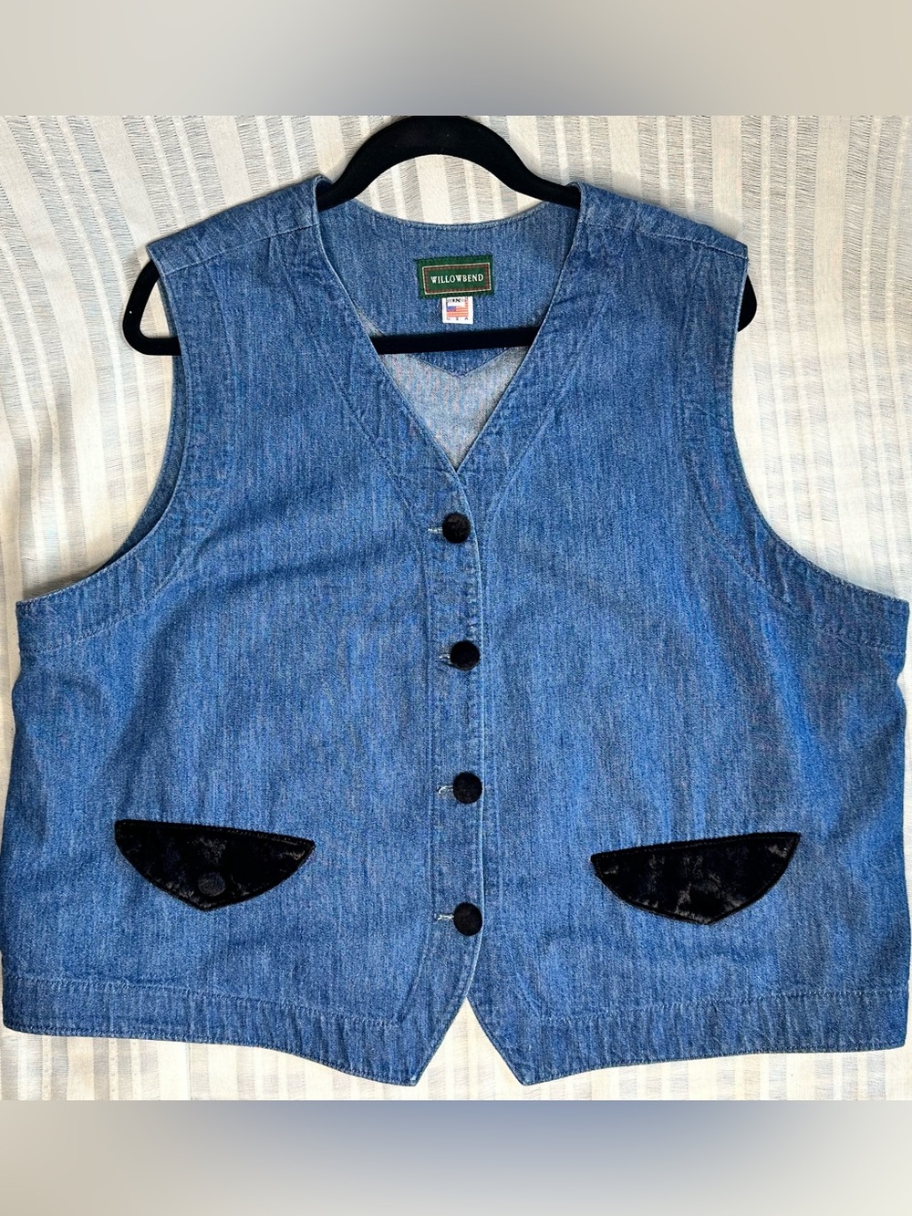 Vintage Willowbend denim vest made in USA